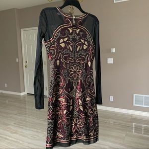 Dresses - Festive mesh sleeve dress with sequins Dresses - Festive mesh sleeve dress with sequins